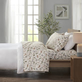 4-Piece Full Printed Sheet Set,Tan Woodland Winter