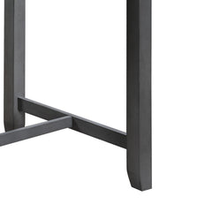 Ham 36 Inch Counter Height Small Dining Table with Shelves, USB Port, Gray