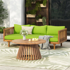 PATIO FURNITRE SETS : CLAREMONT 3 SEATER DAYBED + ACACIA WOOD TABLE
