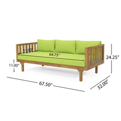 PATIO FURNITRE SETS : CLAREMONT 3 SEATER DAYBED + ACACIA WOOD TABLE