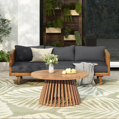 PATIO FURNITRE SETS : CLAREMONT 3 SEATER DAYBED + ACACIA WOOD TABLE