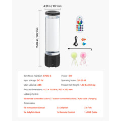 Sensory Bubble Tube Lamp 16 Remote-controlled Color Water Fish Lamp