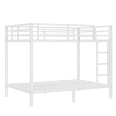 Metal Full over Full Bunk Bed for Teens and Adults,Space-Saving/Noise Reduced/No Box Spring Needed,White