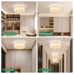 12 Inch LED Ceiling Light, 24W Flush Mount Ceiling Light,Round Low Profile Ceiling Lights for Bedroom, Living Room, Dining Room(White)