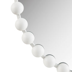 Beaded Round Wall Mirror 27"D