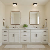 7 inch Black Integrated LED Flush Mount