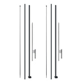 Feather Flag Pole Kit 2 Packs Swooper Flag Pole 12.7 ft with Ground Stakes