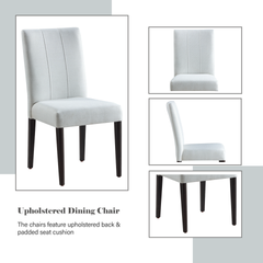 Carena White Finish Side Chair (Set of 2)
