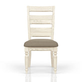 Ladder Back Side Chair - Whitewash Finish (Set of 2)