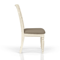 Ladder Back Side Chair - Whitewash Finish (Set of 2)