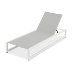 5-Level Adjustable 2-Piece Outdoor Chaise Lounge, Durable Aluminum Frame & Textilene Mesh, Perfect for Patio/Poolside
