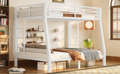Metal Full XL over Queen Bunk Bed for Teens and Adults,Space-Saving/Noise Reduced/No Box Spring Needed