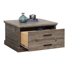 Coffee Table with Rustic Design, Pine Brown finish
