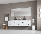 96 x 36 Inch LED Bathroom Mirror with Front and Backlight, Wall Mounted Vanity Mirror, Anti-Fog, Memory, 3 Colors, Stepless Dimmable