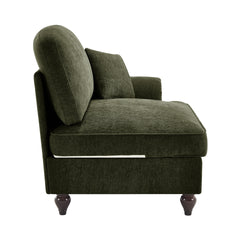 Sofa RSF Chenille W/1 Pillow -Green