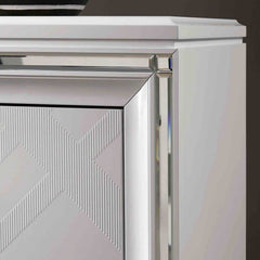 Contemporary Style 1pc Nightstand Hidden Jewelry Drawer Acrylic Legs USB Port White Finish Bedroom Furniture