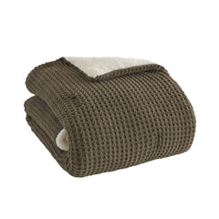 Waffle Knit Chenille Comforter Set Full/Queen