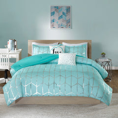 King/Cal King Metallic Printed Comforter Set