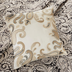 6 Piece Jacquard Quilt Set with Throw Pillows Black King/Cal King