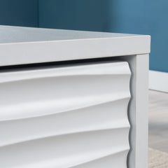 Coastal Coffee Table with Drawer, White finish