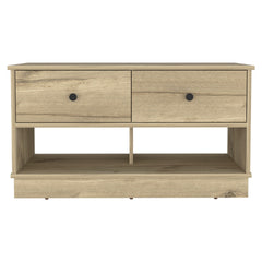 Tulip Storage Bench, Two Drawers, Two Shelves