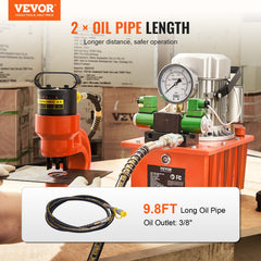 Electric Hydraulic Pump, 10000 PSI 750W 110V 488 in³/8L Capacity, Double Acting Solenoid Valve, Electric Driven Hydraulic Pump Power Pack Unit with Pedal Switch for Punching/Bending/Jack Machine