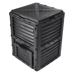 Garden Compost Bin 80 Gal, BPA Free Composter, Large Capacity Outdoor Composting Bin with Top Lid and Bottom Door, Easy Assembling, Lightweight, Fast Creation of Fertile Soil