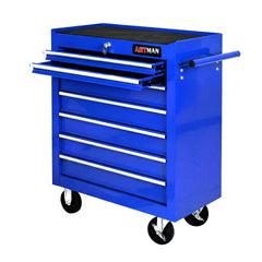 7 DRAWERS MULTIFUNCTIONAL TOOL CART WITH WHEELS-BLUE