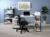 Levi Antique White & Black Finish Writing Desk