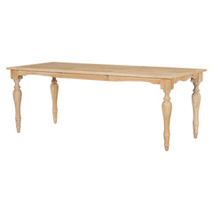 TOPMAX Vintage Traditional 82.7inch Extendable Dining Table with 23.6inch Removable Leaf, Natural