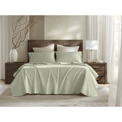 4 Pieces King Sateen Sheet Set,Sage