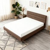 6 Twin Green Tea Memory Foam Mattress in Box, Fiberglass Free, White(Bed not included)