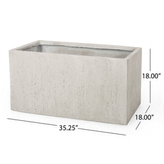 OUTDOOR LARGE SQUARE MGO PLANTER