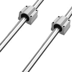 Linear Guide Rail Set, SFC20 1000mm, 2 PCS 39.4 in/1000 mm SFC20 Guide Rails 4 PCS SC20 Slide Blocks 4 PCS Rail Supports, Linear Rails and Bearings Kit for Automated Machines CNC DIY Project