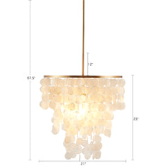Layered Capiz Chandelier
