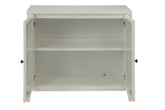 Ceara White Finish Console Cabinet