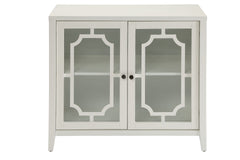 Ceara White Finish Console Cabinet