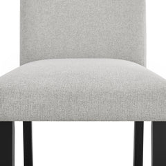 Transitional Fabric Upholstered Counter-Height Dining Chair 2pc Set Black Grey