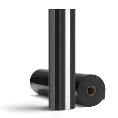 Heat Transfer Vinyl HTV Iron on Vinyl Roll 12 in x 70 ft Glossy Black