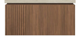 30" MURI Brown Oak Woodgrain Plywood Cabinet with Double Doors and One Drawer, NO Basin and Top, NO Faucet and Sink Cover