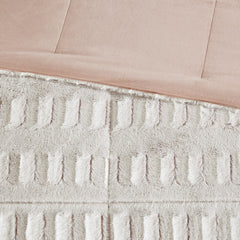 Twin/Twin XL Back Print Long Fur Comforter Mini Set