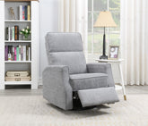 Gray Swivel Gliding Recliner