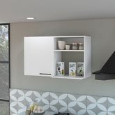 Oklahoma 2 Wall Cabinet, 2 Door Stackable Wall Mounted Storage Cabinet with 2 Side Shelf