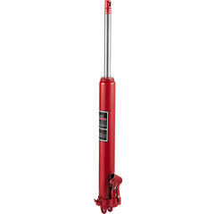 Hydraulic Long Ram Jack, 3 Tons/6600 lbs Capacity, with Single Piston Pump and Clevis Base, Manual Cherry Picker w/Handle, for Garage/Shop Cranes, Engine Lift Hoist, Red