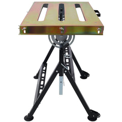 Welding Table 30"x20", 400lbs Load Capacity Steel Welding Workbench Table on Wheels, Folding Work Bench with Three Slot, , Adjustable Angle & Height