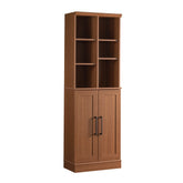 Storage Cabinet with Versatile Storage, Brown finish