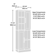 Storage Cabinet with Versatile Storage, Brown finish
