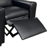 Marisa 23" Black PU Leather Kids Recliner Chair with Cupholder