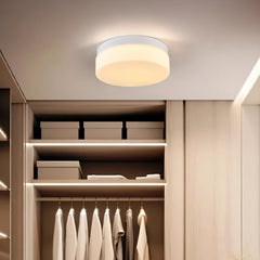 1 PACK LED Flush Mount Ceiling Light Fixture, Modern Kitchen Recessed Ceiling Lamp 24W 12 Inch Closet Round Surface for Bathroom Laundry Bedroom Hallway(White)
