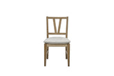 Slat Back Chair - Almond ( Set of 2)